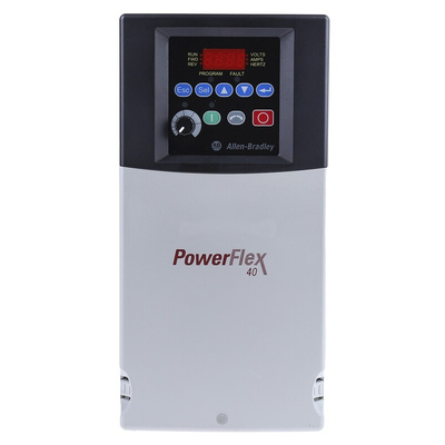 Allen Bradley Inverter Drive, 7.5 kW, 3 Phase, 400 V ac, 17 A, PowerFlex 40 Series
