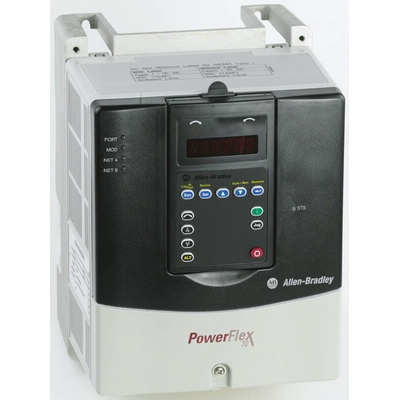 Allen Bradley Inverter Drive, 15 kW, 3 Phase, 400 V ac, 30 A, PowerFlex 70 Series