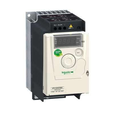 Schneider Electric Variable Speed Drive, 0.55 kW, 1 Phase, 230 V ac, 6.7 A, ATV 12 Series