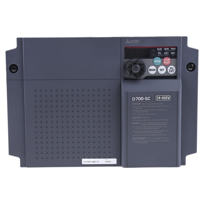 Mitsubishi Inverter Drive, 7.5 kW, 3 Phase, 400 V ac, 16 A, FR-D740 Series