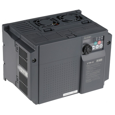 Mitsubishi Inverter Drive, 5.5 kW, 3 Phase, 400 V ac, 12 A, FR-D740 Series