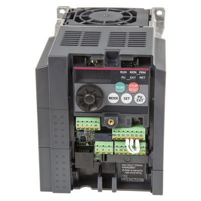 Mitsubishi Inverter Drive, 1.5 kW, 1 Phase, 230 V ac, 7 A, FR-D720S Series
