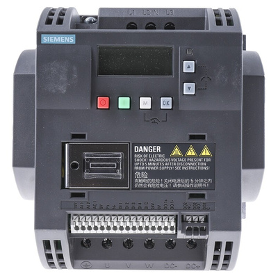 Siemens Inverter Drive, 4 kW, 3 Phase, 400 V ac, 8.2 A, 8.8 A, SINAMICS V20 Series