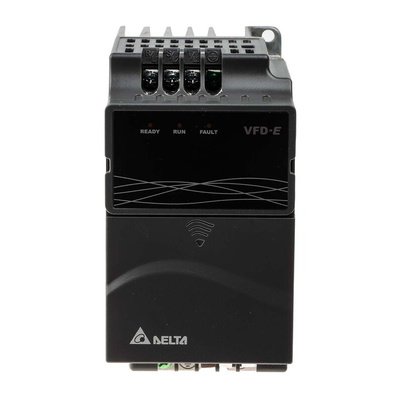 Delta Electronics Inverter Drive, 0.75 kW, 3 Phase, 460 V ac, 3.2 A, VFD-E Series