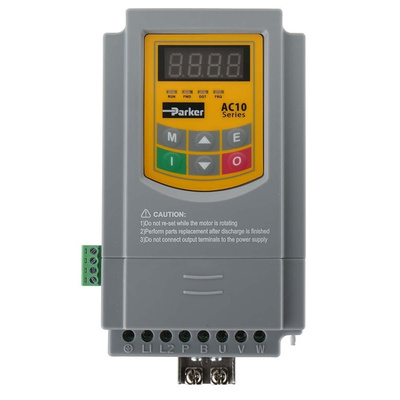 Parker Inverter Drive, 0.37 kW, 1 Phase, 230 V ac, 6.1 A, AC10 Series