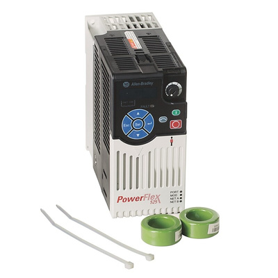 Allen Bradley Inverter Drive, 0.4 kW, 1 Phase, 230 V ac, 2.5 A, PowerFlex 525 Series