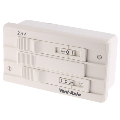 Vent-Axia Fan Speed Controller for Use with T-Series Fans, 230 V ac, 2.5A Max, Infinitely Variable