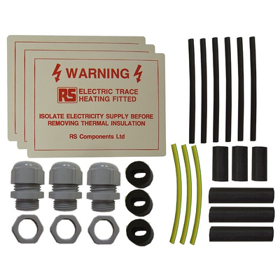 RS PRO Self Regulating Trace Heating Kit, 13W/m, 240V ac, Maximum of +100 (Un-Energised) °C, 50m