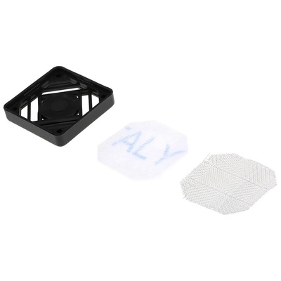 Essentra Fan Filter for 60mm Fans, PET, Stainless Steel Filter, Glass Fibre Reinforced Nylon Frame, 64.9 x 64.9mm