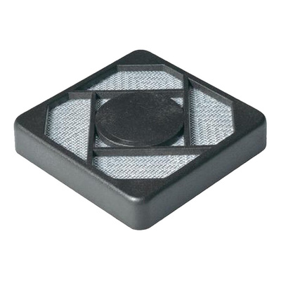 Essentra Fan Filter for 80mm Fans, PET, Stainless Steel Filter, Glass Fibre Reinforced Nylon Frame, 80.6 x 80.6 x 12.5mm