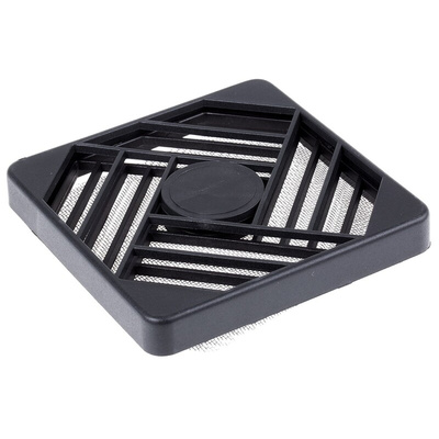 Essentra Fan Filter for 92mm Fans, PET, Stainless Steel Filter, Glass Fibre Reinforced Nylon Frame, 96.9 x 96.9mm