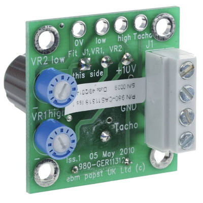 ebm-papst Fan Speed Controller for Use with ebm-papst EC Fans, 10 V dc, Infinitely Variable