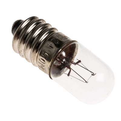 RS PRO E10 Indicator Light, Clear, 24 V, 50 mA, 5000h