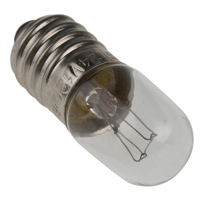 RS PRO E10 Indicator Light, Clear, 24 V, 120 mA, 3000h