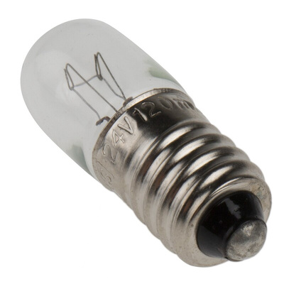 RS PRO E10 Indicator Light, Clear, 24 V, 120 mA, 3000h