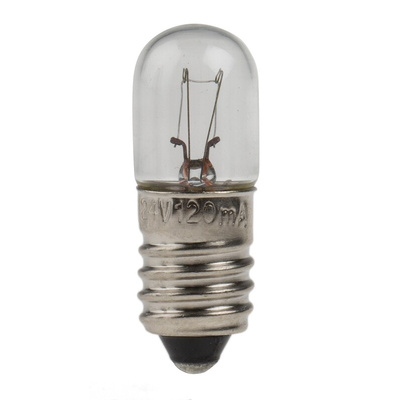RS PRO E10 Indicator Light, Clear, 24 V, 120 mA, 3000h