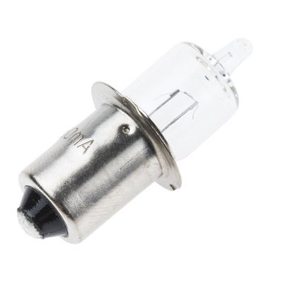 RS PRO Clear Halogen Bulb P13.5s, Mini Candle, 2.8 V, 9.3mm
