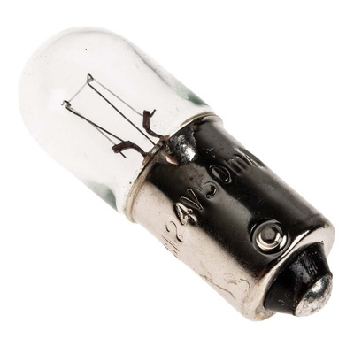 RS PRO BA9s Indicator Light, Clear, 24 V, 50 mA, 5000h