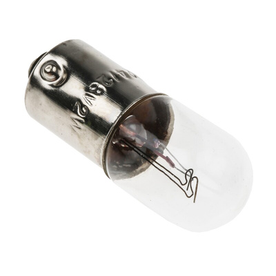 RS PRO BA9s Indicator Light, Clear, 24 → 28 V, 71/83 mA, 25000h