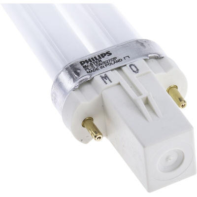 G23 Twin Tube Shape CFL Bulb, 5 W, 2700K, Warm White Colour Tone