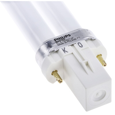 G23 Twin Tube Shape CFL Bulb, 7 W, 2700K, Warm White Colour Tone
