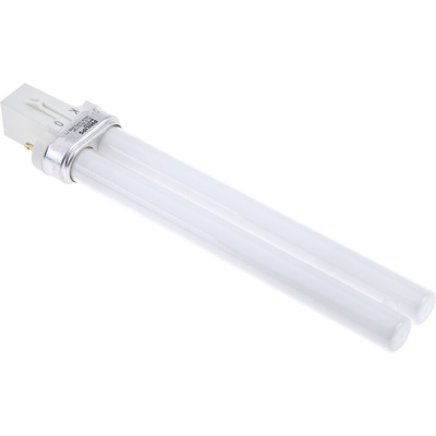 G23 Twin Tube Shape CFL Bulb, 9 W, 2700K, Warm White Colour Tone