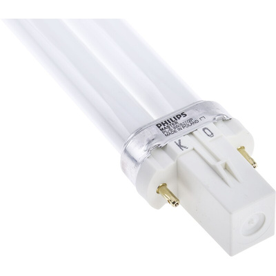 G23 Twin Tube Shape CFL Bulb, 9 W, 2700K, Warm White Colour Tone