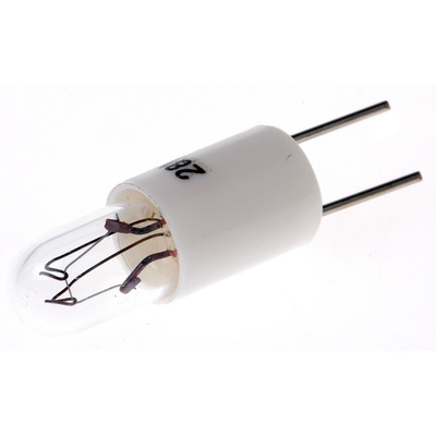 RS PRO Bi-Pin Indicator Light, Clear, 28 V, 40 mA, 20000h