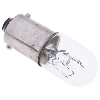RS PRO BA9s Indicator Light, Clear, 130 V, 20 mA, 1000h