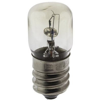 RS PRO E14 Indicator Light, Clear, 24 V, 200 mA, 3000h