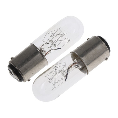 RS PRO BA15d Indicator Light, Clear, 220 → 260 V, 3000h