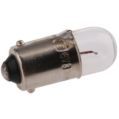 RS PRO BA9s Indicator Light, Clear, 6 V, 330 mA, 15000h