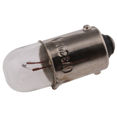 RS PRO BA9s Indicator Light, Clear, 6 V, 330 mA, 15000h