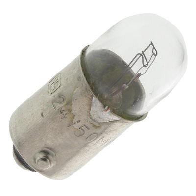 RS PRO BA9s Indicator Light, Clear, 24 V, 50 mA, 10000h