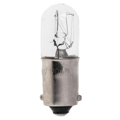 RS PRO BA9s Indicator Light, Clear, 130 V, 20 mA, 3000h