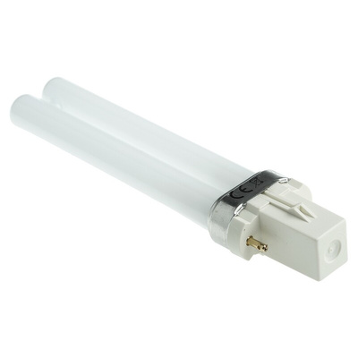 G23 Twin Tube Shape CFL Bulb, 7 W, 4000K, Cool White Colour Tone