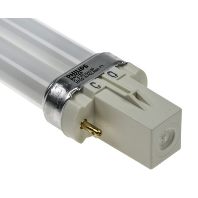 G23 Twin Tube Shape CFL Bulb, 9 W, 4000K, Cool White Colour Tone