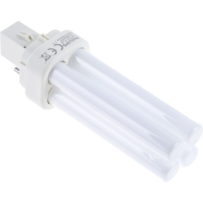 G24d-1 Quad Tube Shape CFL Bulb, 10 W, 4000K, Cool White Colour Tone