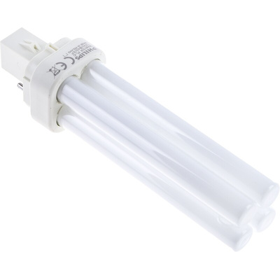 G24d-1 Quad Tube Shape CFL Bulb, 13 W, 4000K, Cool White Colour Tone
