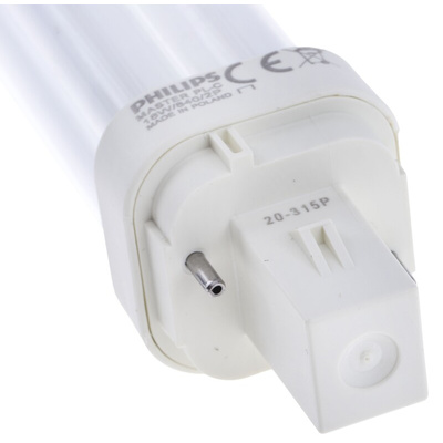 G24d-2 Quad Tube Shape CFL Bulb, 18 W, 4000K, Cool White Colour Tone