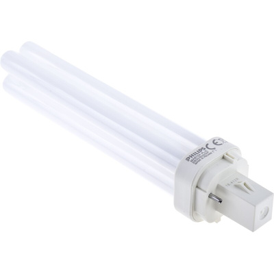 G24d-3 Quad Tube Shape CFL Bulb, 26 W, 4000K, Cool White Colour Tone