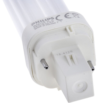 G24d-3 Quad Tube Shape CFL Bulb, 26 W, 4000K, Cool White Colour Tone