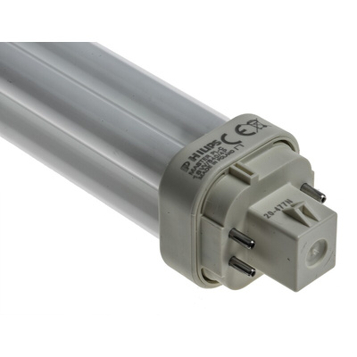 G24q-2 Quad Tube Shape CFL Bulb, 18 W, 4000K, Cool White Colour Tone