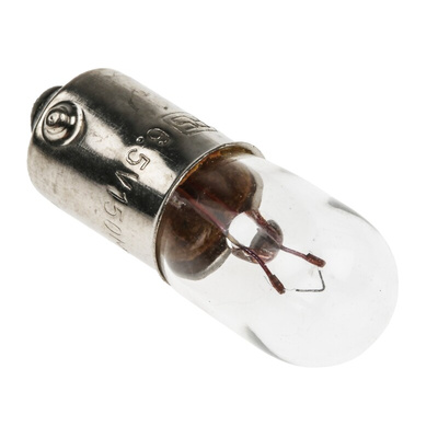 RS PRO BA9s Indicator Light, Clear, 6.5 V, 150 mA, 3000h