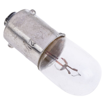 RS PRO BA9s Indicator Light, Clear, 6 V, 200 mA, 15000h