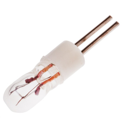 RS PRO Bi-Pin Indicator Light, Clear, 28 V, 24 mA, 4000h