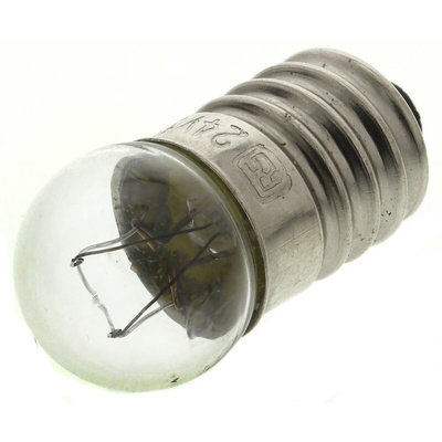 RS PRO E10 Indicator Light, Clear, 24 V, 116 mA, 3000h