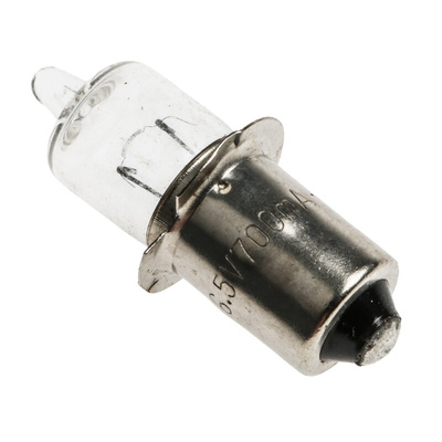 RS PRO 4.55 W Clear Halogen Bulb P13.5s, Mini Candle, 6.5 V, 9.3mm