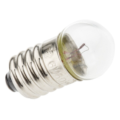 RS PRO E10 Indicator Light, Clear, 6 V, 60 mA, 10000h