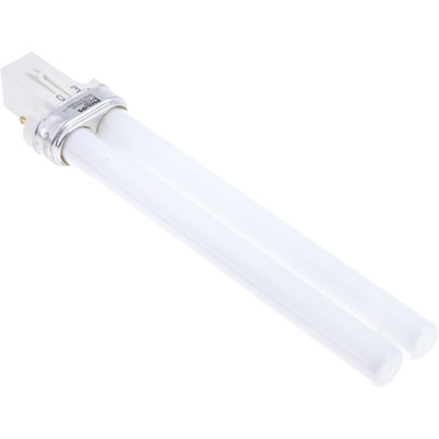 G23 Twin Tube Shape CFL Bulb, 9 W, 3000K, Warm White Colour Tone